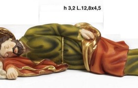 San Giuseppe dormiente in resina. CM 12.8x4.5 H 3.2