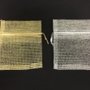 Sacchetto rete oro o argento con tirante. CM 10x12