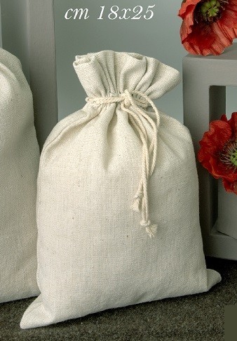 Sacco tessuto naturale CM 18x25