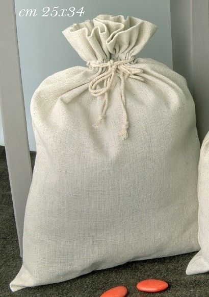Sacco tessuto naturale CM 25x34