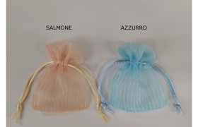 Sacchetto organza rigato. CM 7x10