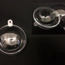 Set 5 pz sfera plastica apribile, con foro per essere appesa. Diam. 6
