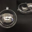 Set 5 pz sfera plastica apribile, con foro per essere appesa. Diam. 10