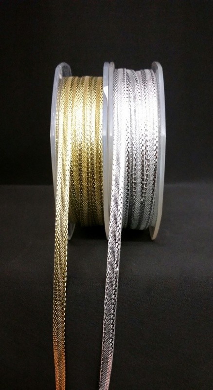 Nastro lame oro o argento. MM 3 MT 25