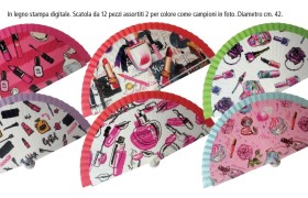 Ventagli in legno stampa digitale,assortiti come da foto.Diam.CM 42