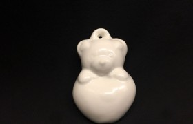 Orso porcellana da appendere. CM 4.5