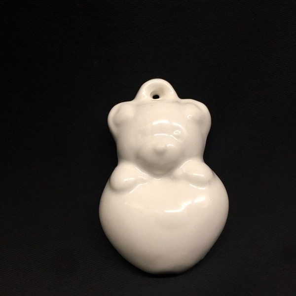 Orso porcellana da appendere. CM 4.5