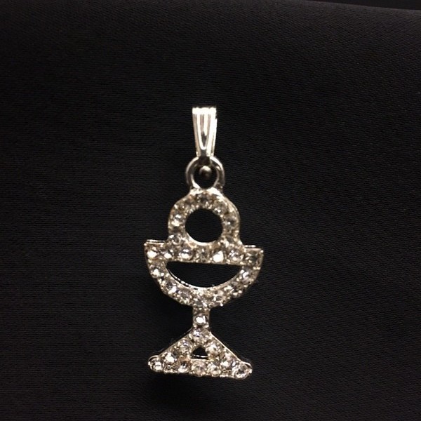 Ciondolo calice con strass. CM 3