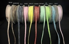 Nastro corda treccia bicolor. MT 15 MM 5