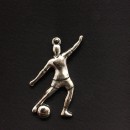 Ciondolo metallo zama, calciatore. CM 4
