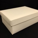 Scatola cartoncino fondo e coperchio avorio CM 20x14 H 8
