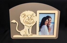 Portafoto con cornice legno, CM 20x15 con scatola