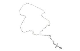 Rosario con grani silver