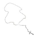 Rosario con grani silver