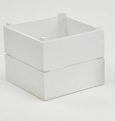 Cassetta legno bianca. CM 7x6 H 5