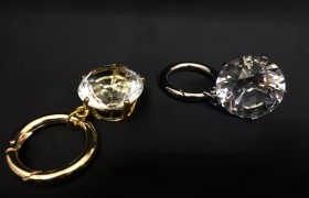 Portachiavi con diamante vetro Diam. 3. CM 7