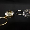 Portachiavi con diamante vetro Diam. 3. CM 7