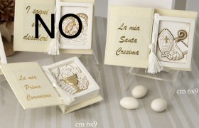 Icona forma libro in resina SOLO per comunione, CM 6x9