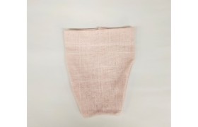 Sacchetto tela cotone grezzo colore rosa. CM 10/5x12