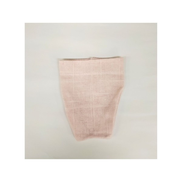 Sacchetto tela cotone grezzo colore rosa. CM 10/5x12
