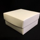 Scatola cartoncino fondo e coperchio avorio CM 12x12 H 6