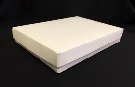 Scatola cartoncino fondo e coperchio avorio CM 22x16 H 4