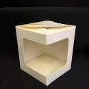 Scatola cartoncino macramè con finestra pvc CM 12x12 H 10