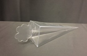 Scatola pvc trasparente forma cono CM 15