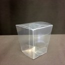 Scatola pvc trasparente. Base CM 3x3 - Apertura CM 4x4. H 4