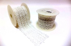Nastro merletto bianco CM 5 MT 2