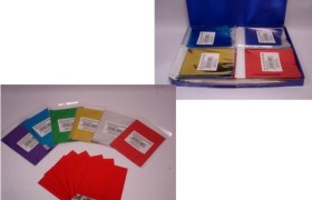 Set 6 buste colorate con adesivo. CM 19x15 Ass 6 colori
