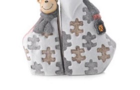 Set Babbo Natale e renna con decoro puzzle. H 18