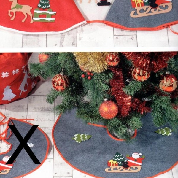 Copribase per albero di Natale. Ass 3 colori. Diam. CM 65