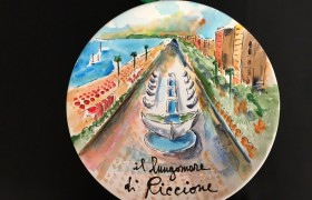 Piatto ceramica DIPINTA A MANO PERSONALIZZABILE da appendere. Diam 25