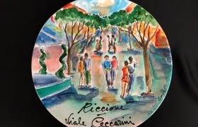 Piatto ceramica DIPINTA A MANO PERSONALIZZABILE da appendere. Diam 30
