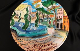 Piatto ceramica DIPINTA A MANO PERSONALIZZABILE da appendere. Diam 35