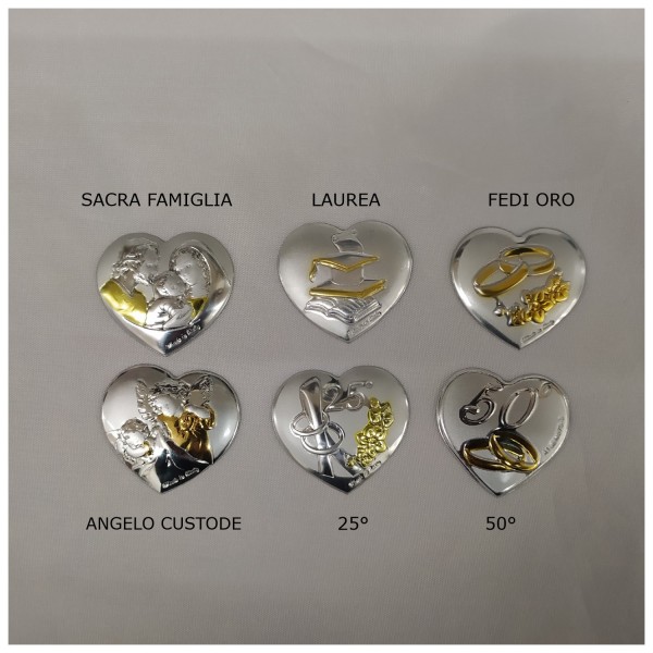 Placca laminato arg con immagini varie. CM 3.5x3.5