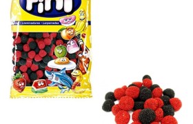 Caramelle gommose forma e gusto mora. Rosse e nere assortite. KG 1 SENZA GLUTINE
