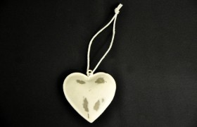 Cuore in metallo con sonaglio da appendere CM 4x4