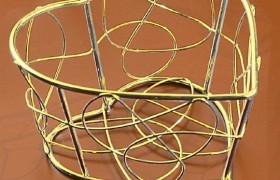 Cuore metallo dorato CM 9 H 5