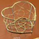 Cuore metallo dorato CM 9 H 5