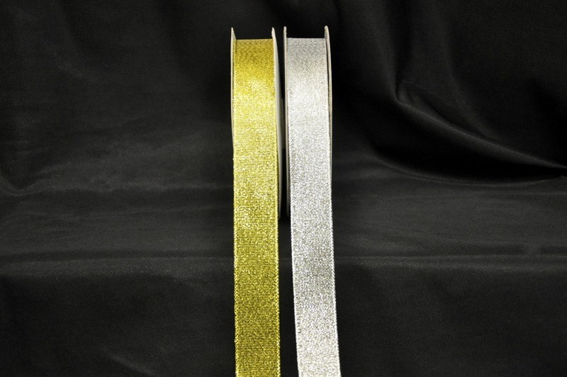 Nastro lurex oro e argento. MT 50 MM 25