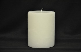 Moccolo cera bianco. H 10 DIAM.8