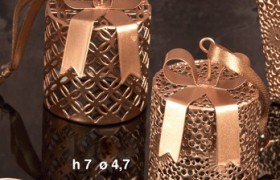 Appendino metallo forma pacco regalo ass. 2 H 7 Diam 5