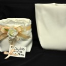 Sacchetto doppio raso AVORIO per KG 1 di confetti Diam. 14 CM 23x23