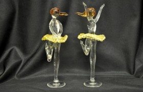 Ballerina vetro filigrana con gonna glitter ass.2 H 11