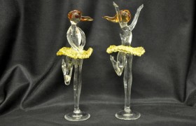 Ballerina vetro filigrana con gonna glitter ass.2 H 16