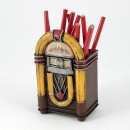 Portapenne "Jukebox" in latta vintage CM 16x10