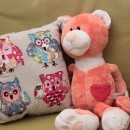 Cuscino con disegno gufi CM 25x25
