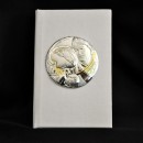 Vangelo panna con placca argento Sacra Famiglia 11x7